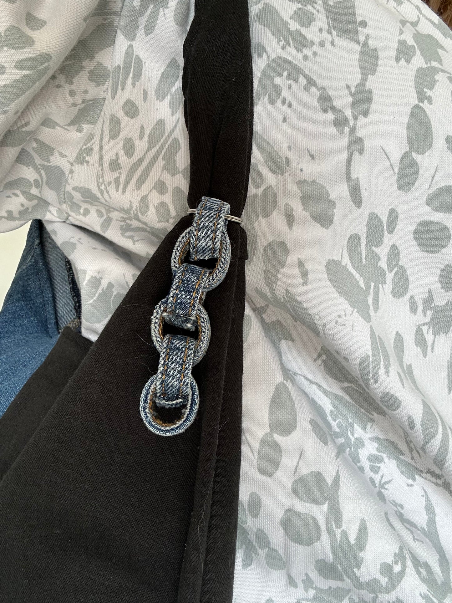 Up-cycled Blue Denim Key Ring