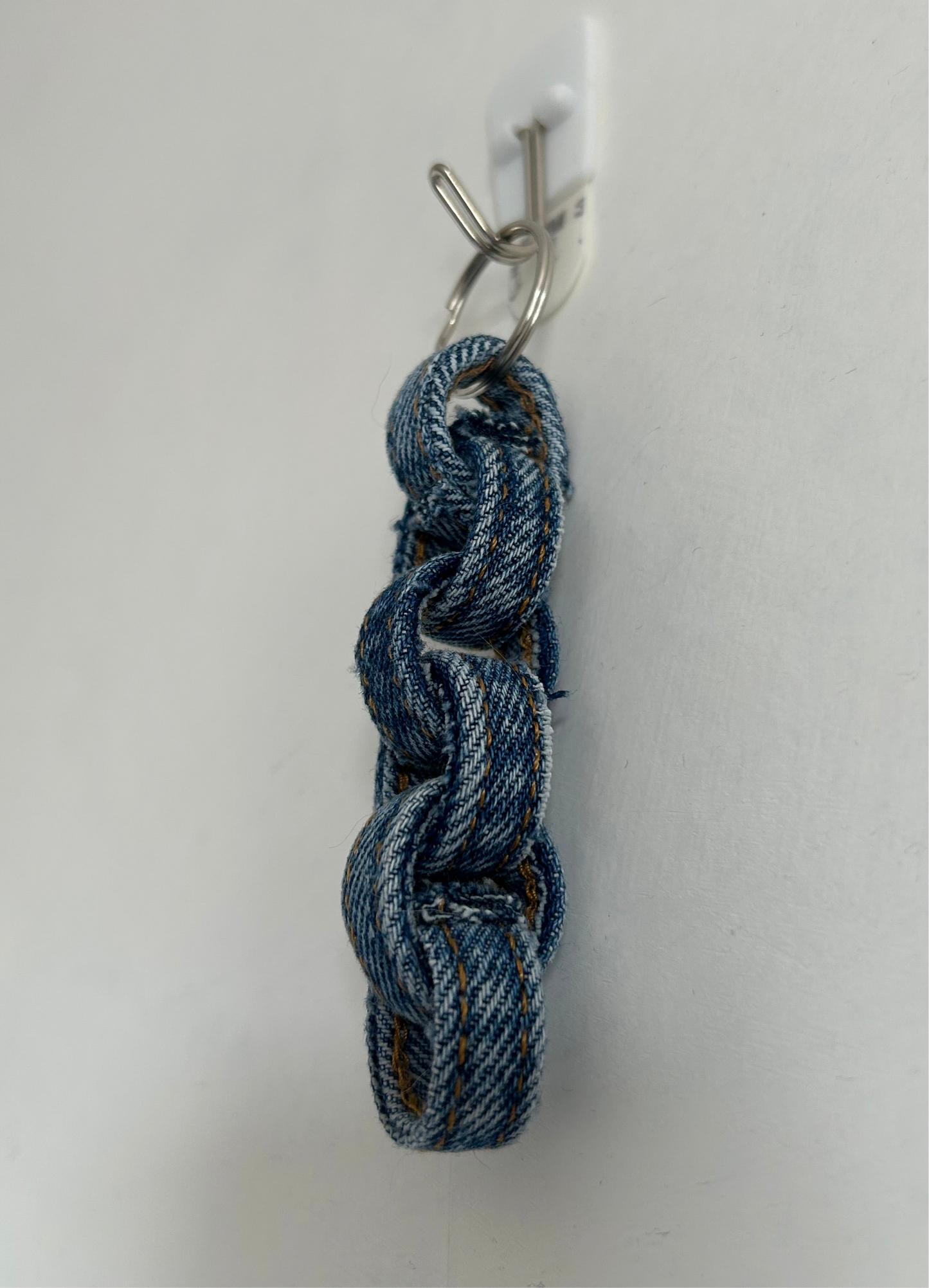 Up-cycled Blue Denim Key Ring