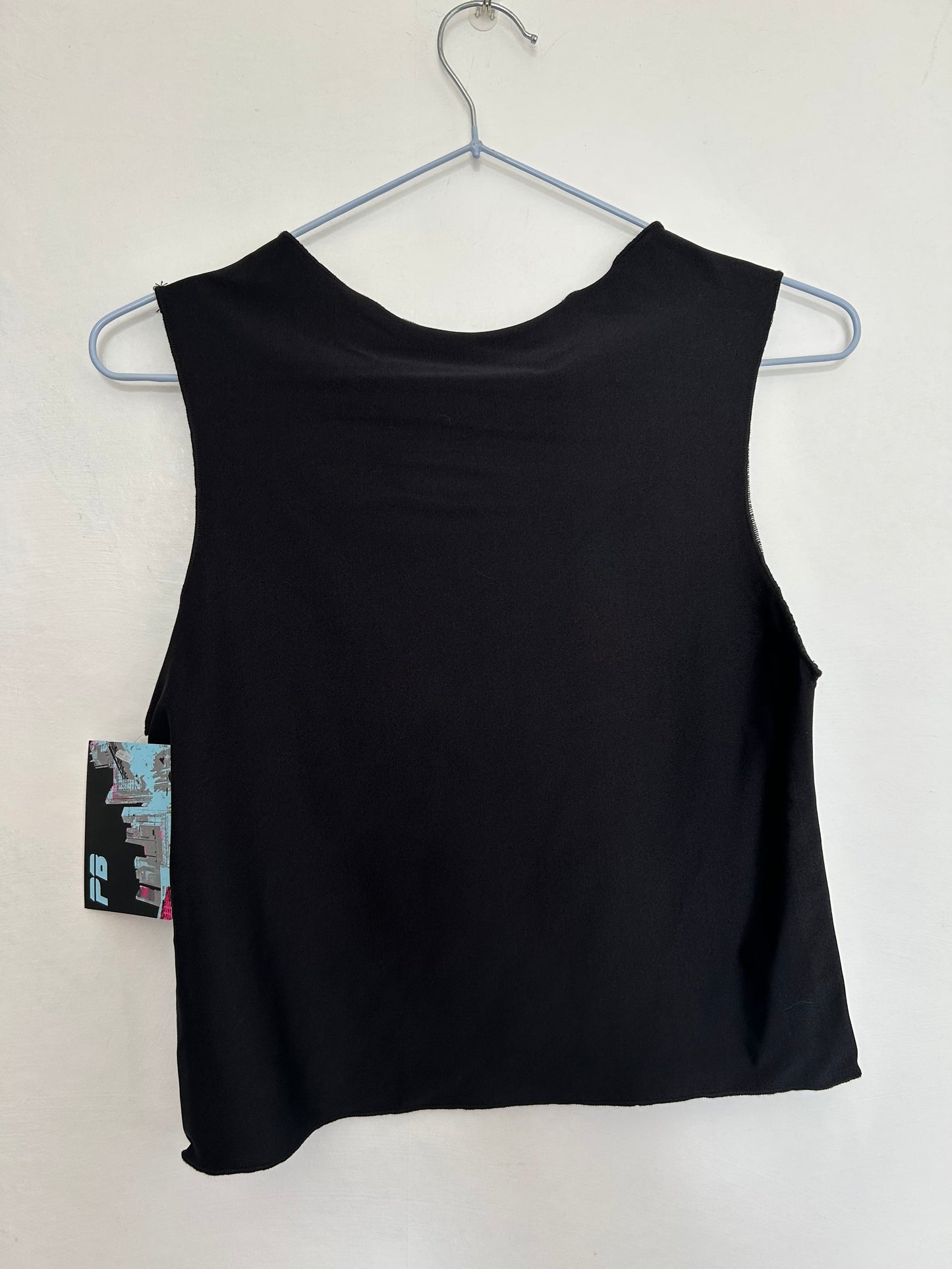 Printed Crop top | Black Swirl Print | Large