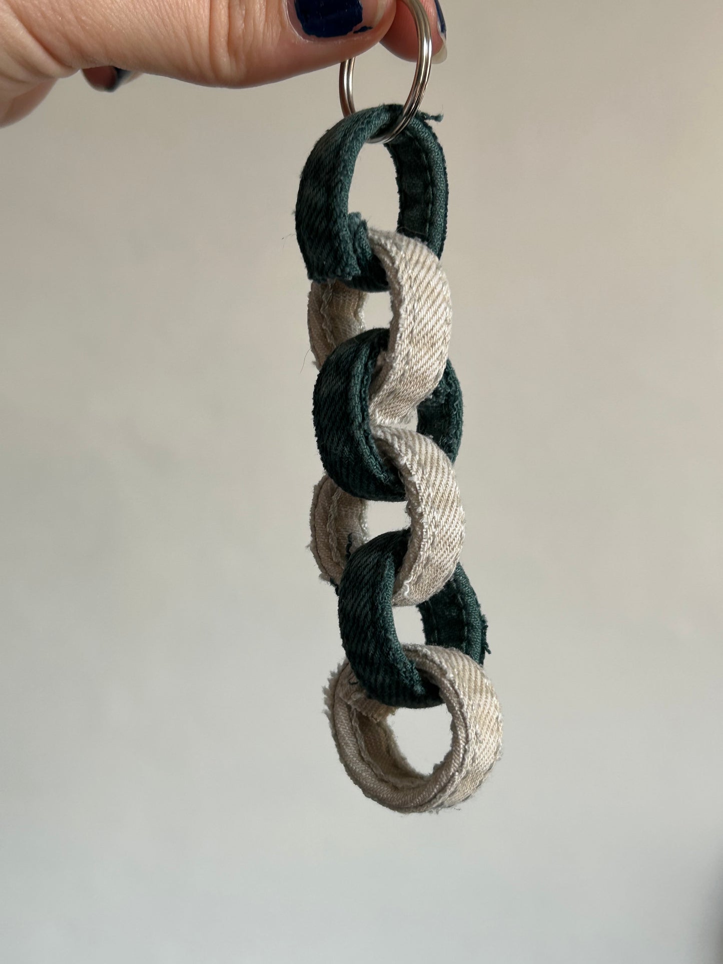 Up-cycled Denim Key Ring