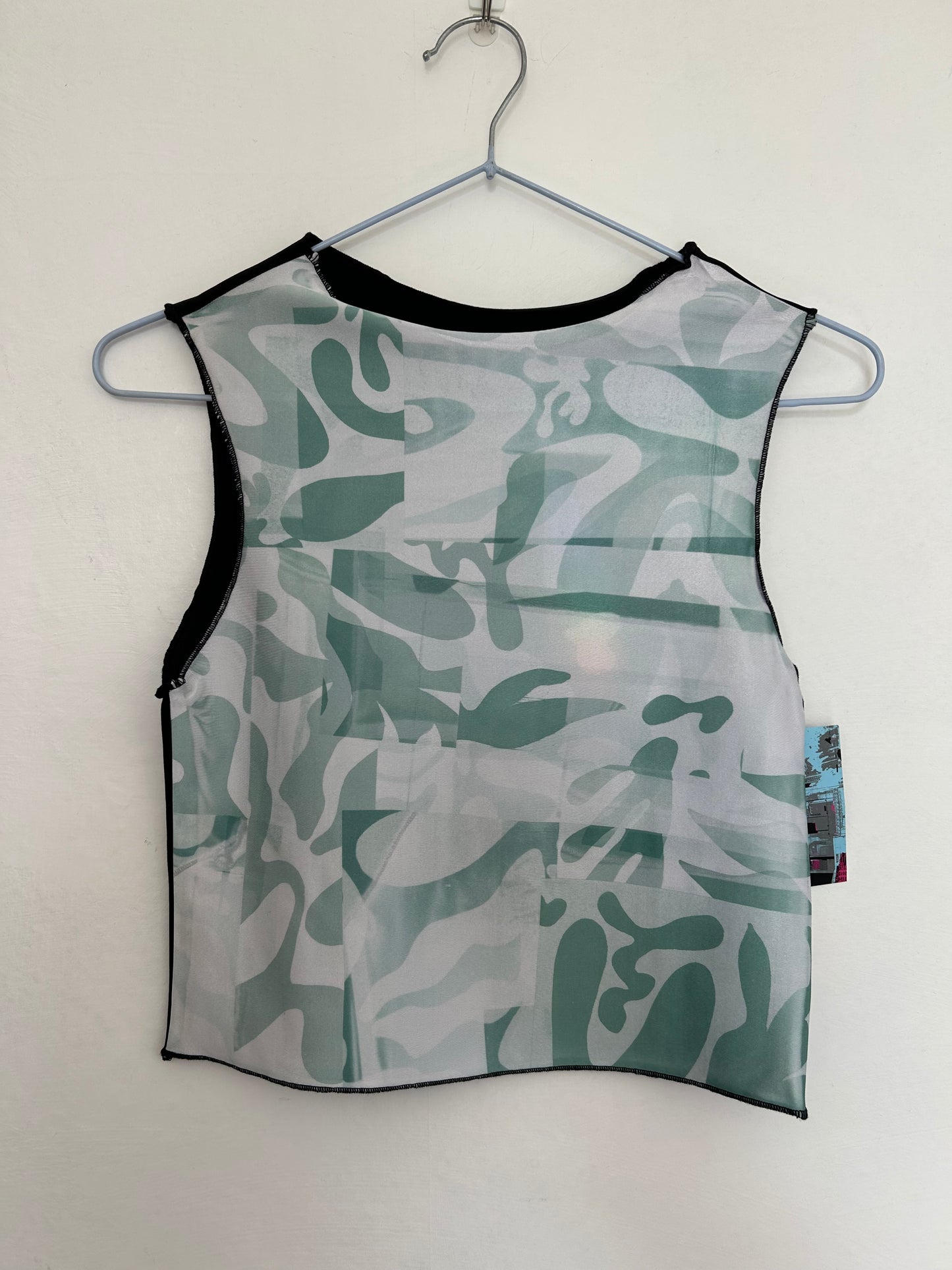 Printed Crop top | Green Cleo Print | Small