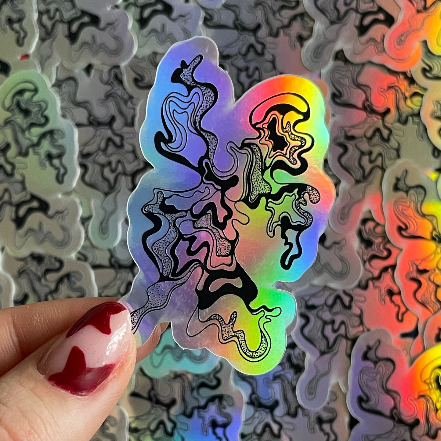 PB Swirl Holographic Sticker