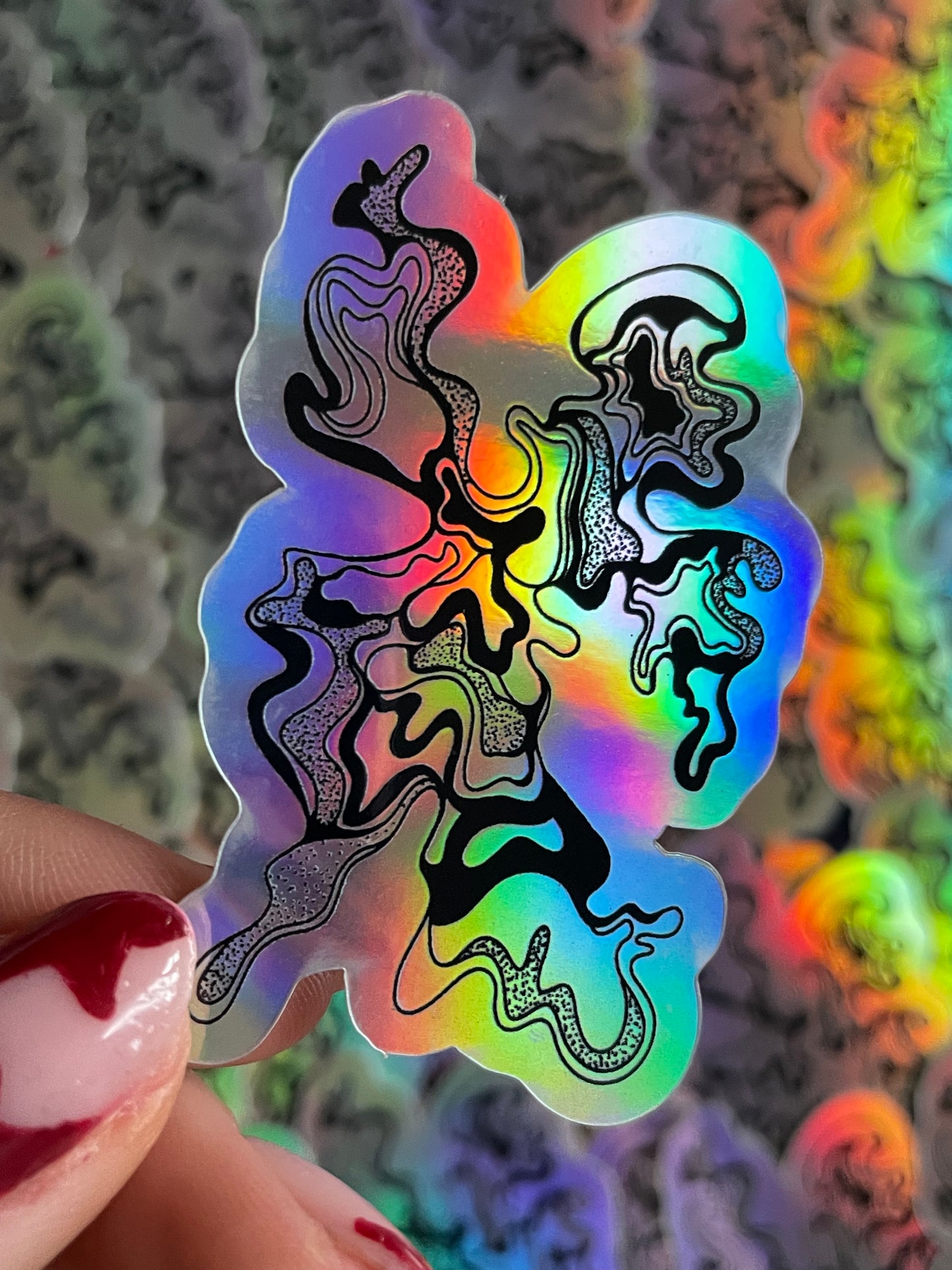 PB Swirl Holographic Sticker