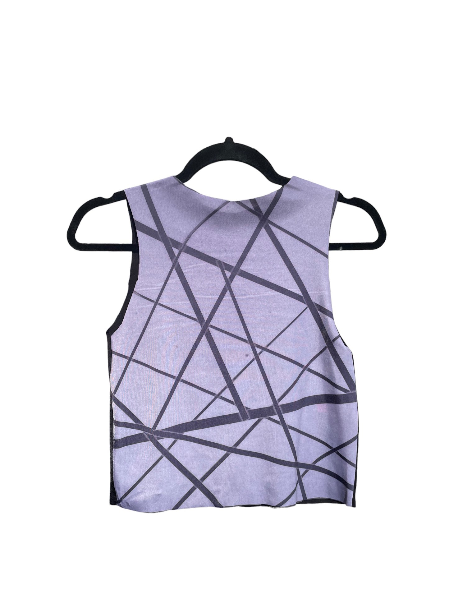 Printed Crop top | Grey Geometric | Medium