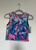 Printed Crop top | Pink, Blue and Green | Small