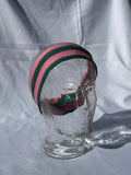 Pink and Green stripe headband