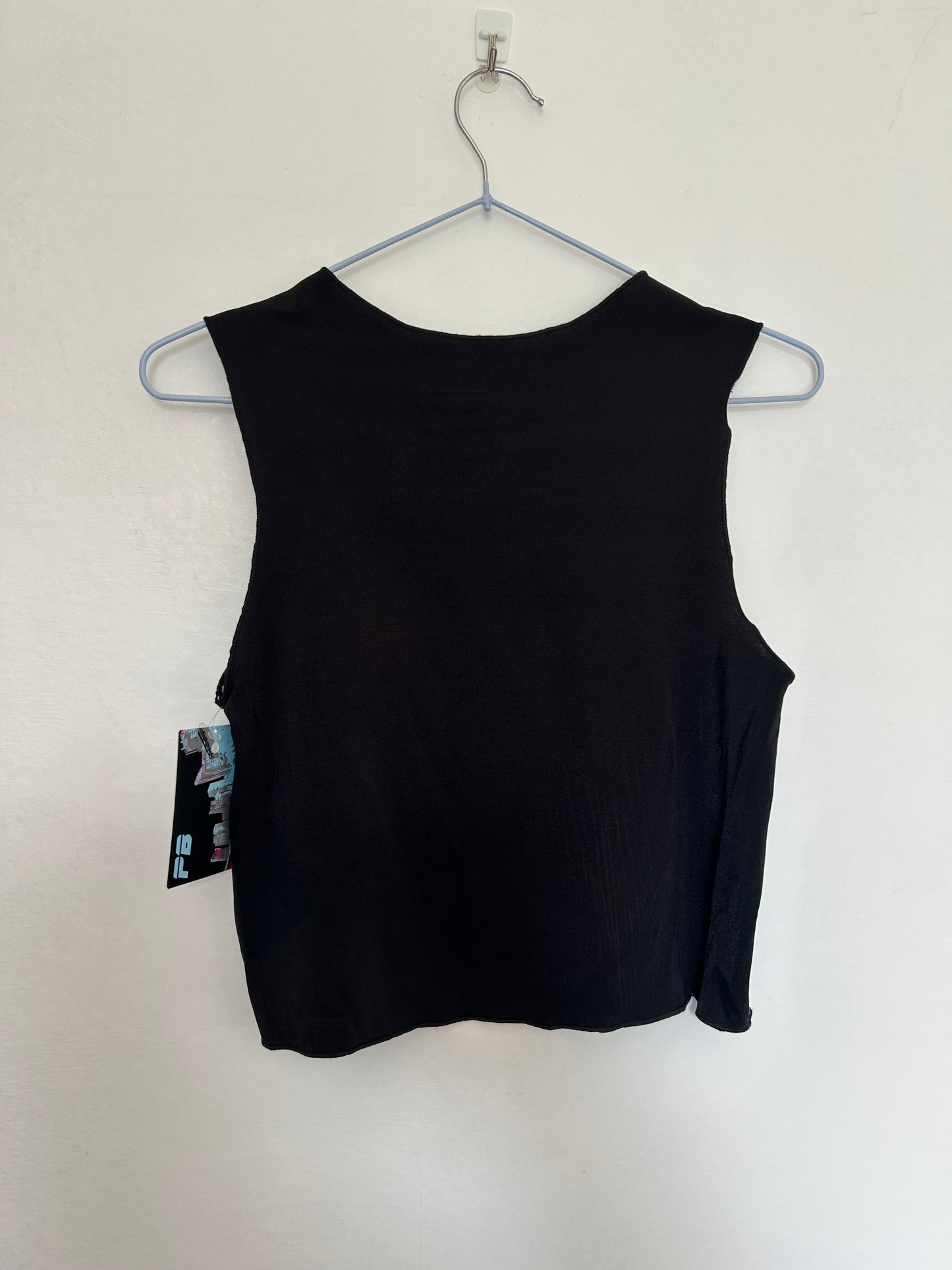 Printed Crop top | Blue Patchwork | Medium
