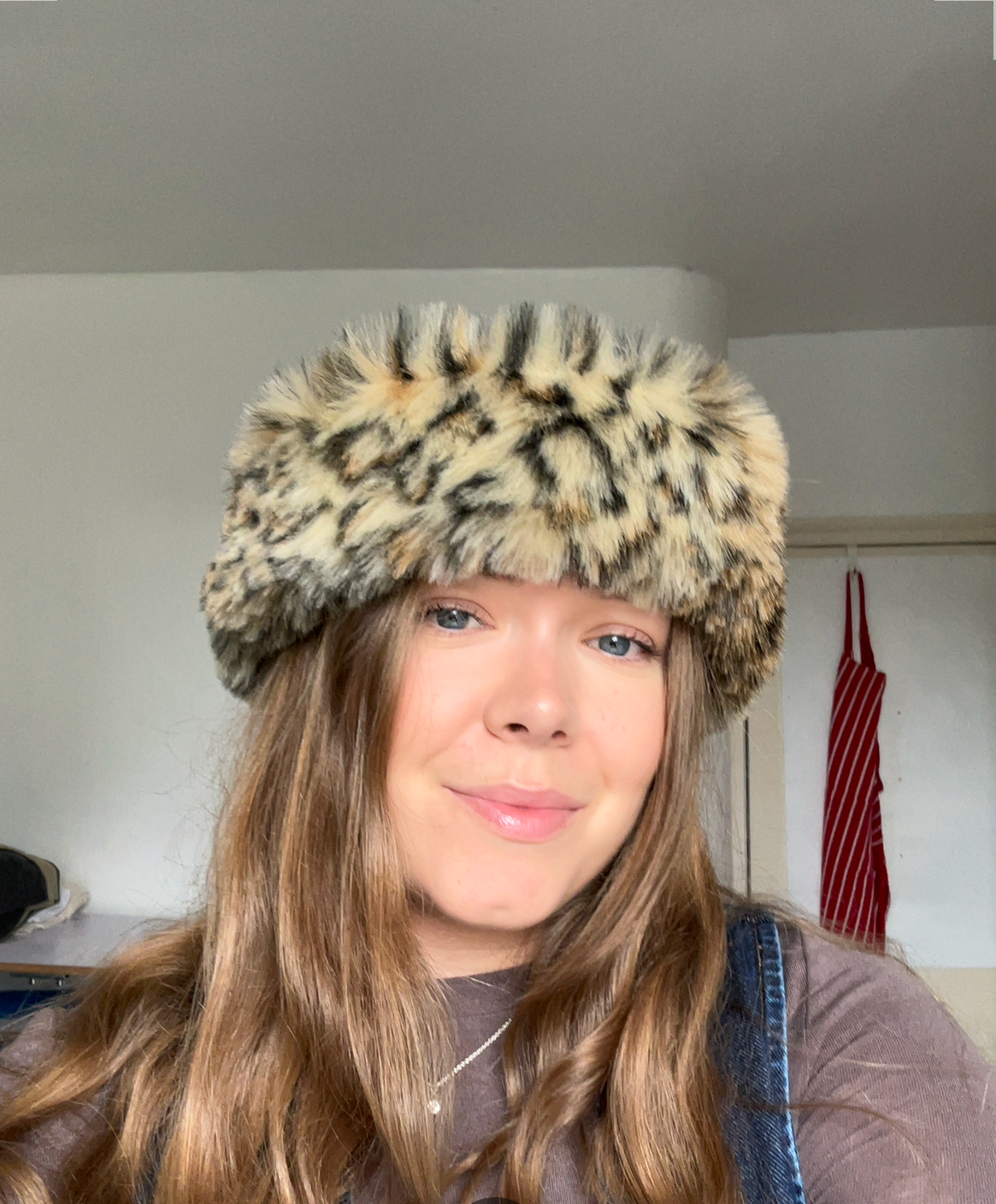 Leopard | Velour Mongolian Hat