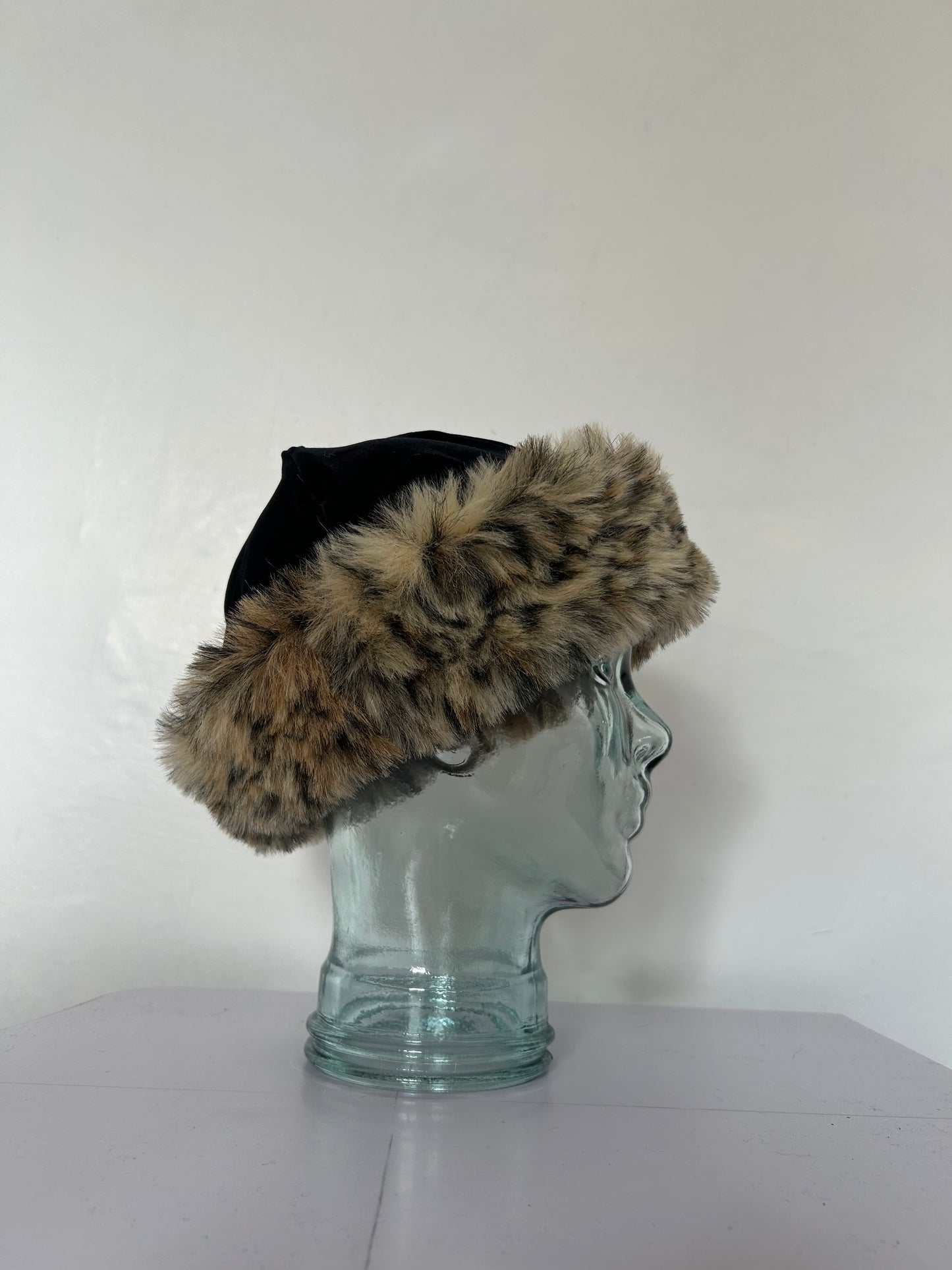 Leopard | Velour Mongolian Hat