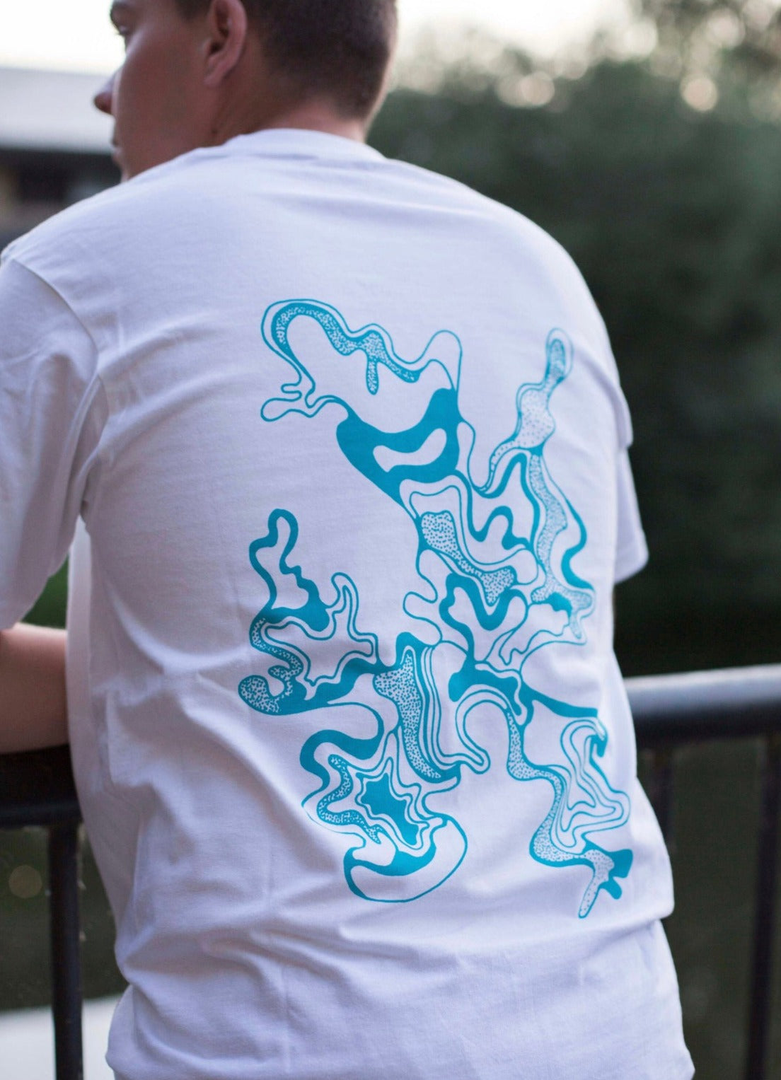 NESSA TEE | Unisex | Baby Blue, Teal | Hand screen printed onto 100% Ultra Cotton