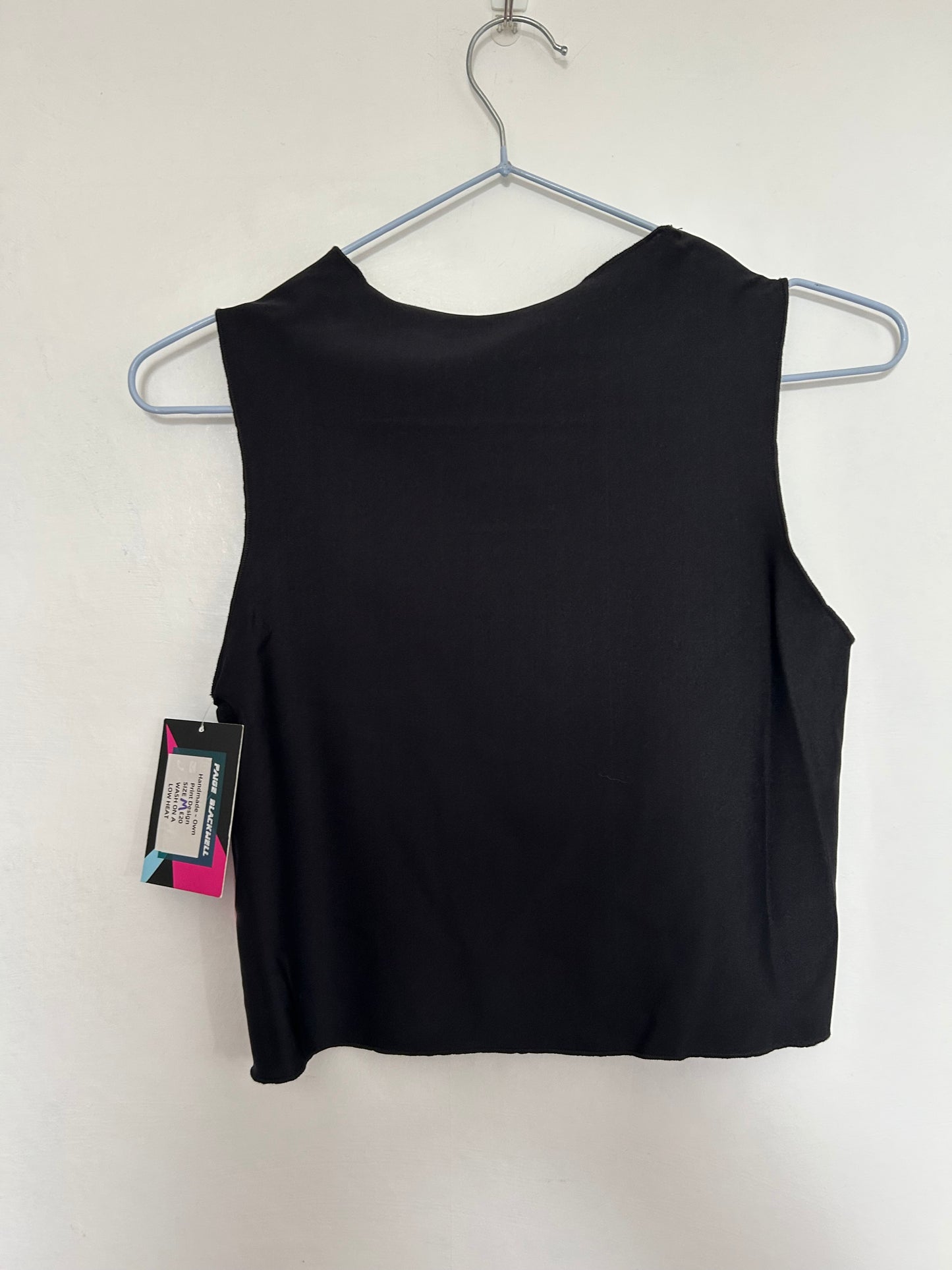 Printed Crop top | Black and Pink | Medium
