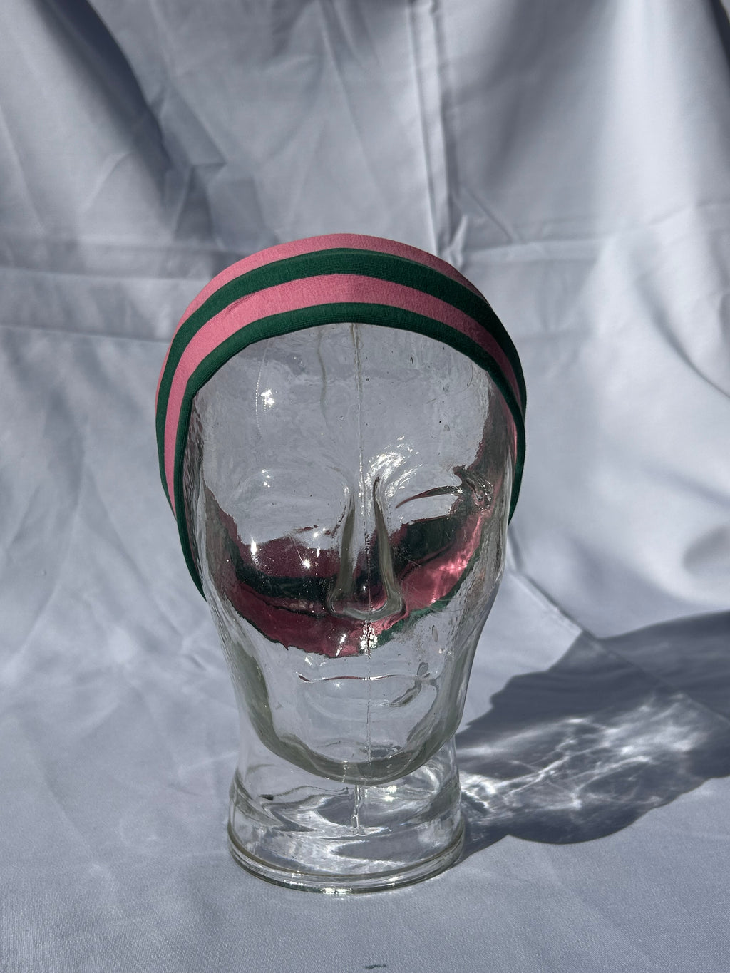 Pink and Green stripe headband