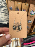 Dalmatian stone Earrings - small rectangle