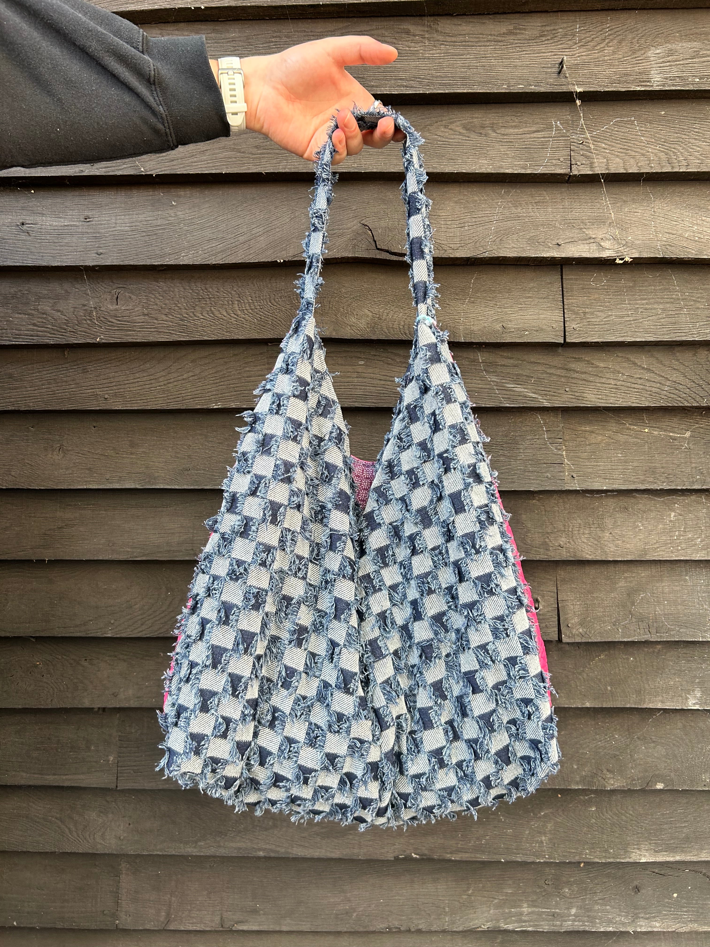 Everything Denim Shoulder Bag - Dark by Blue & Pink