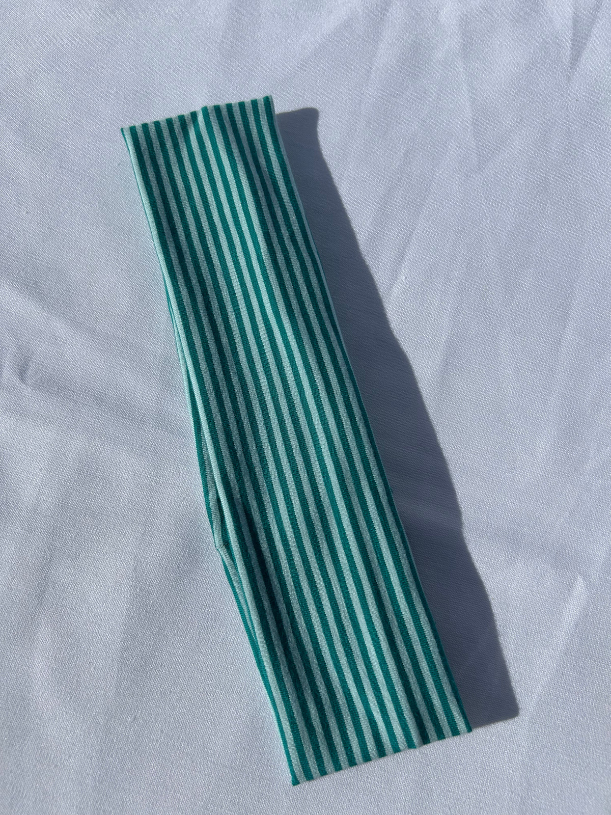 Blue/Green stripe headband