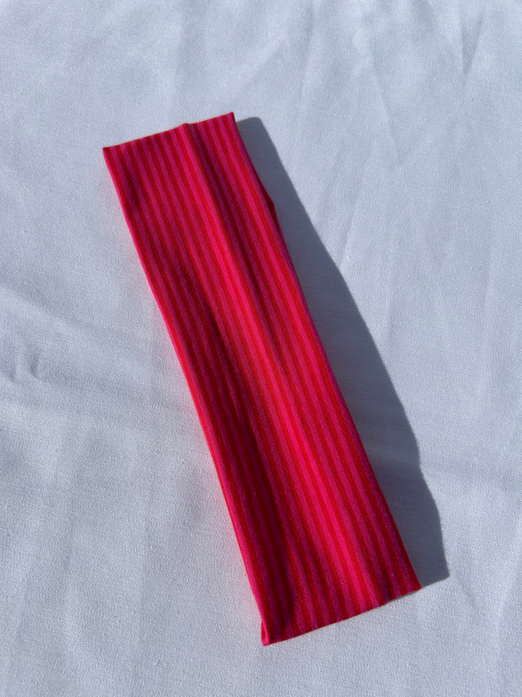 Pink stripe headband