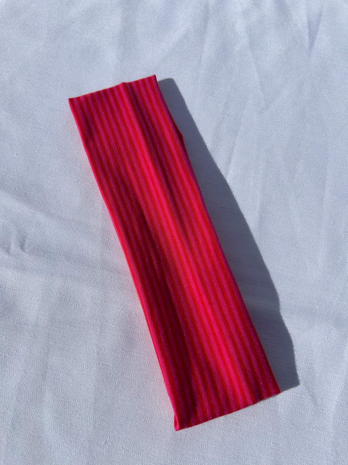 Pink stripe headband