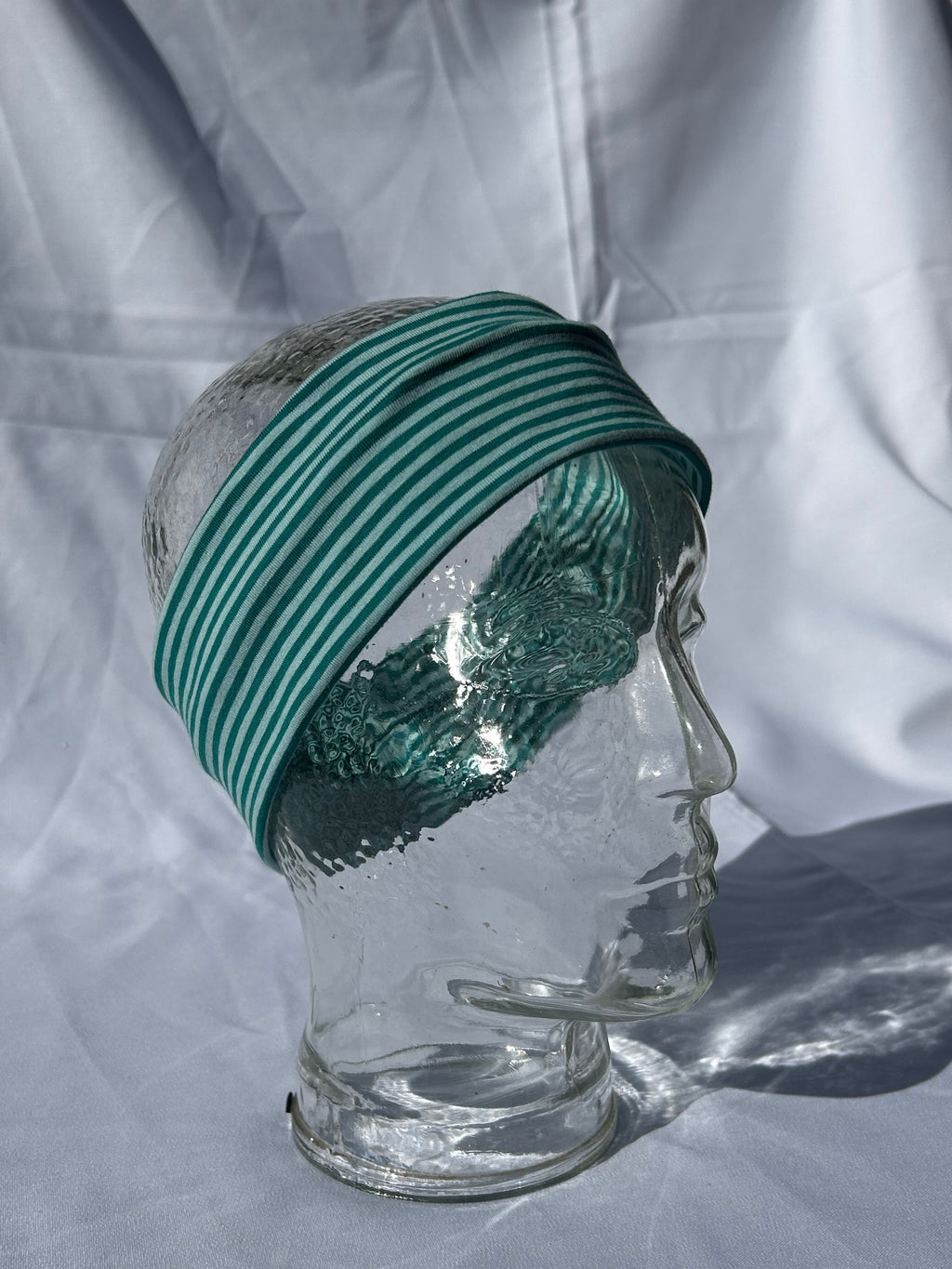 Blue/Green stripe headband