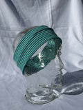 Blue/Green stripe headband