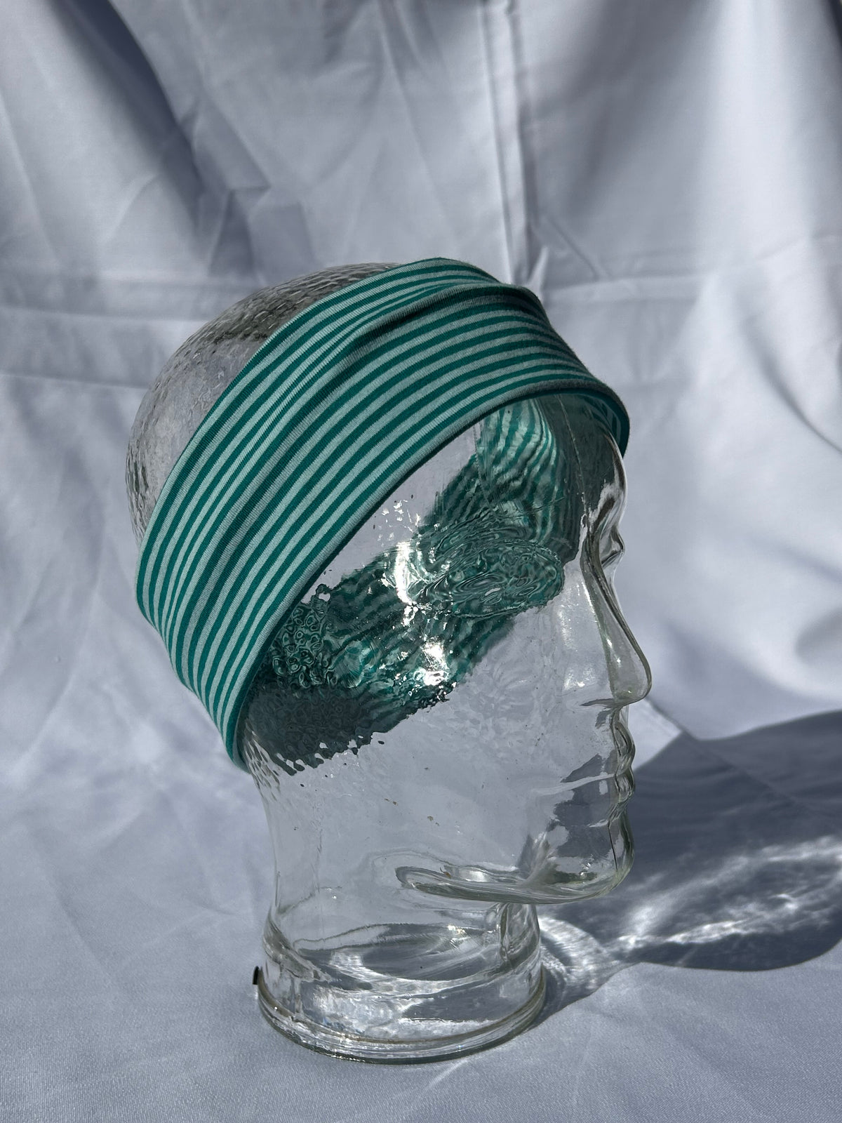 Blue/Green stripe headband