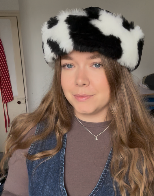 Cow | Velour Mongolian Hat