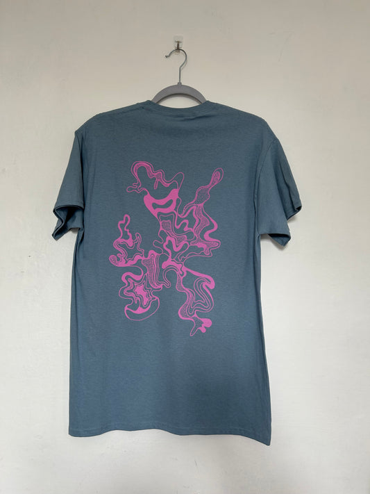 NESSA TEE | Unisex | Dusty Blue, Teal | Hand screen printed onto 100% Ultra Cotton