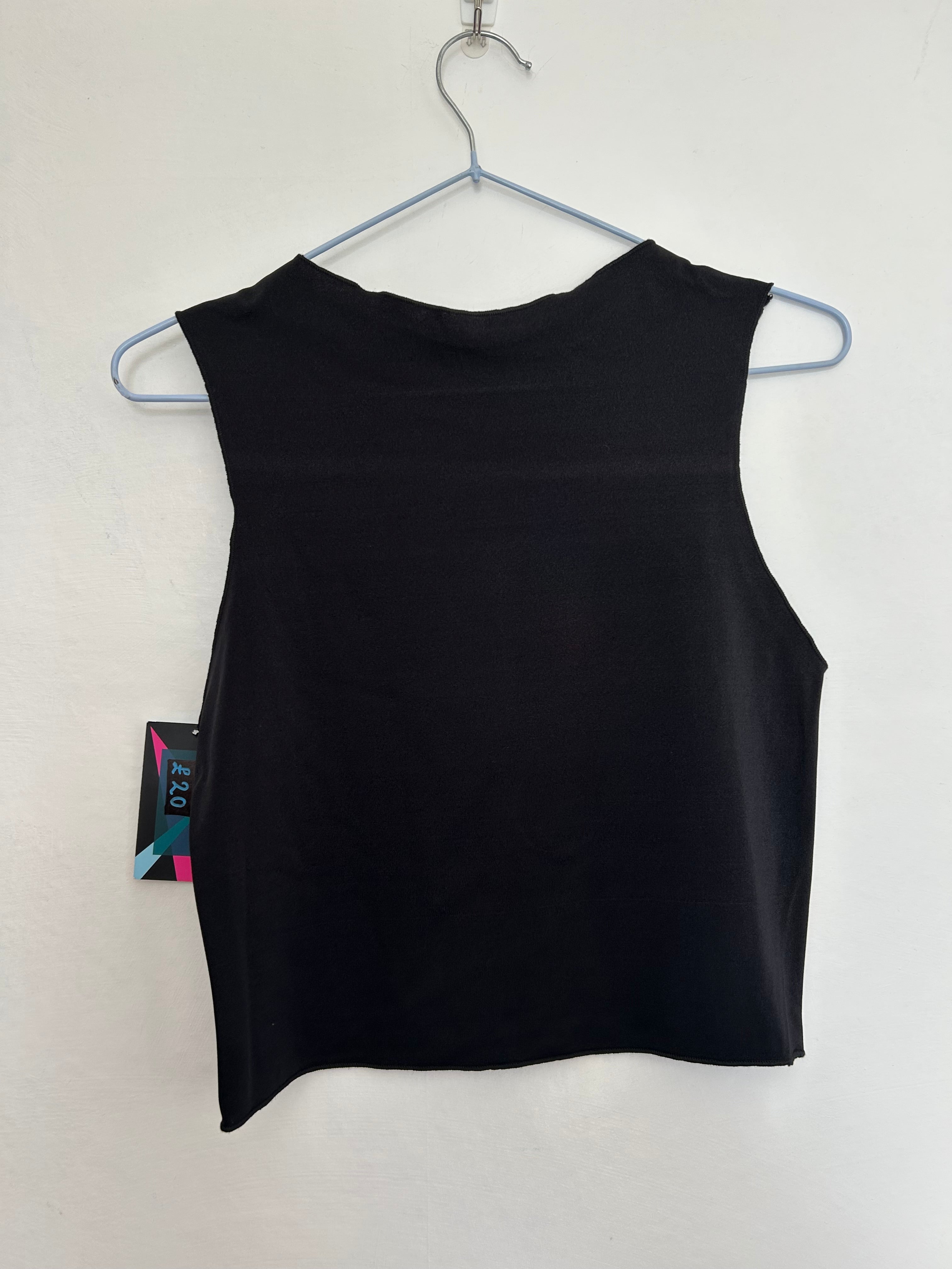 Printed Crop top | Blue Patchwork| Medium -  Large