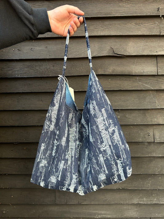 Everything Denim Shoulder Bag - Dark Blue Slash Denim