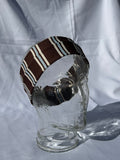 Brown stripe headband