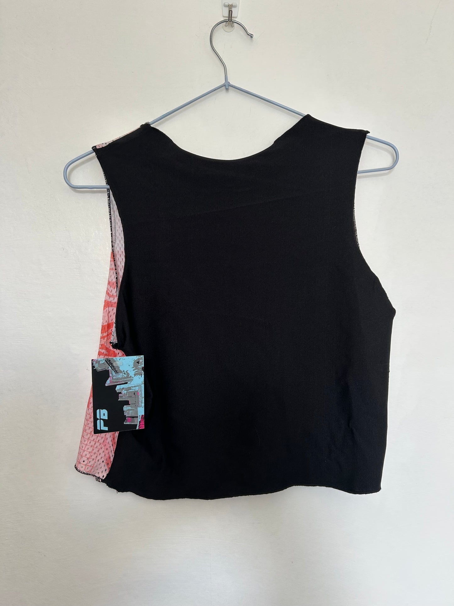 Printed Crop top | Orange PB Mesh | Large