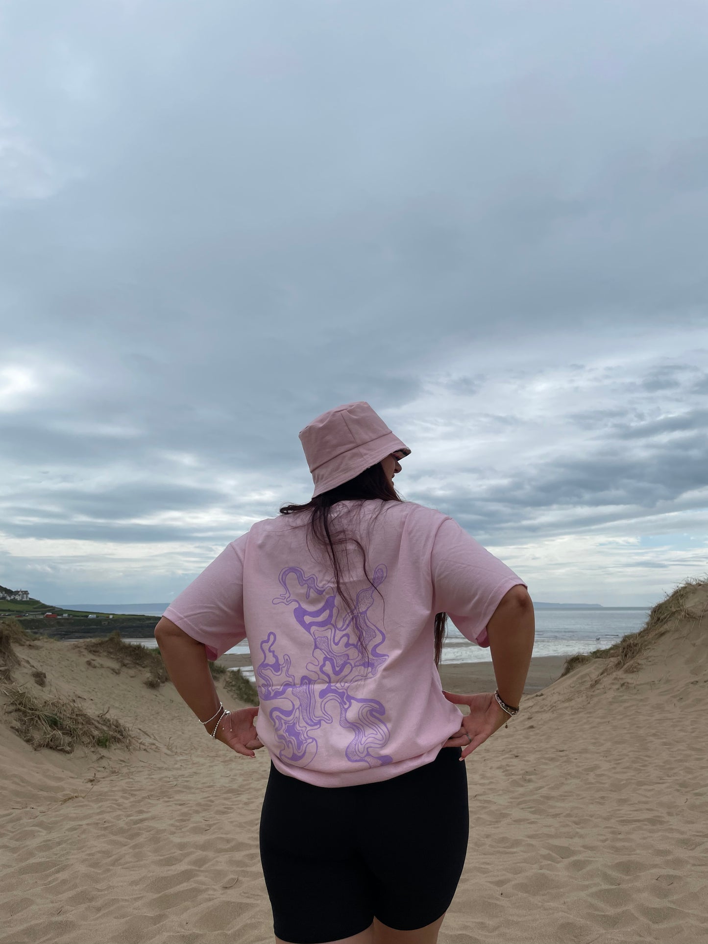 NESSA TEE | Unisex | Baby Pink, Lilac | Hand screen printed onto 100% Ultra Cotton