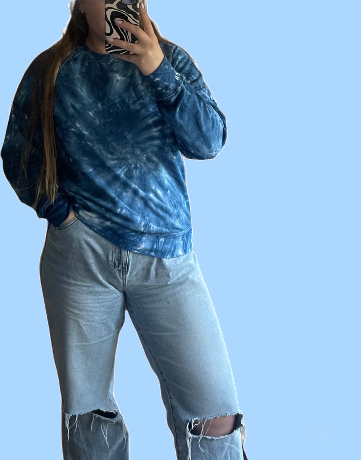 Indigo Tie-Dye Sweatshirt | Deep Indigo Medium