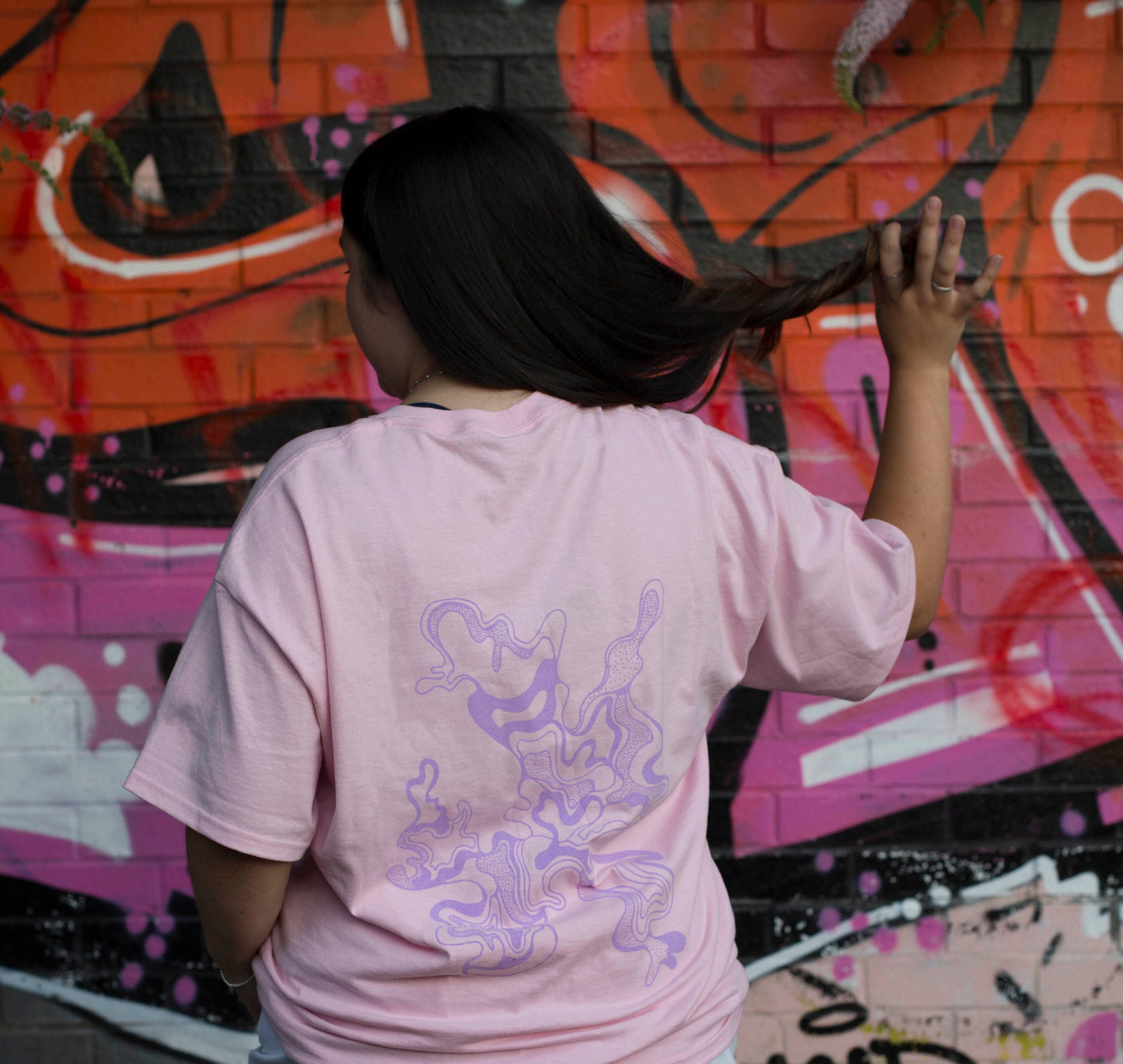 NESSA TEE | Unisex | Baby Pink, Lilac | Hand screen printed onto 100% Ultra Cotton