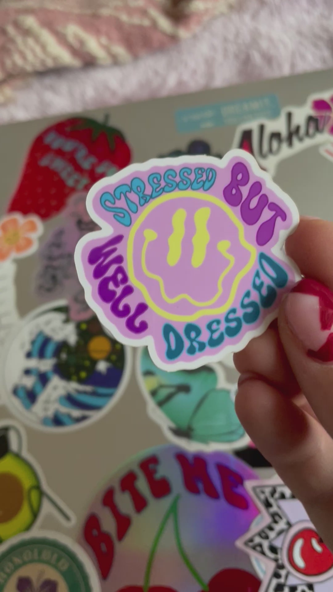 'Stressed but well dressed' Sticker