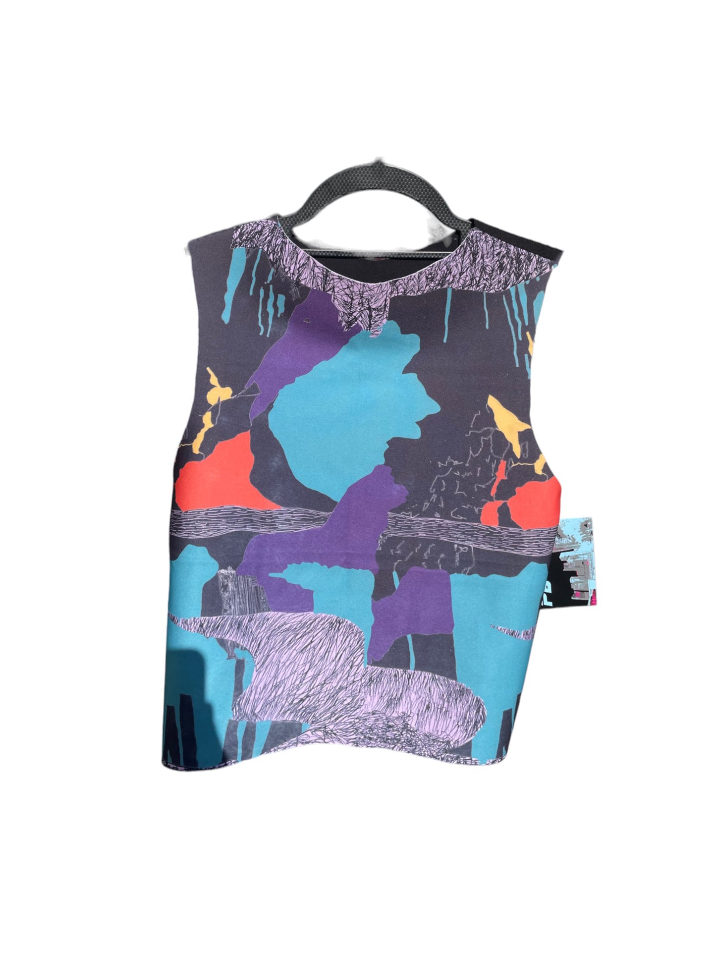 Printed Crop top | Abstract Print | Large