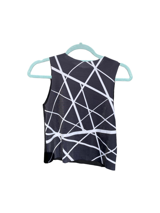 Printed Crop top | Black Geometric | Medium